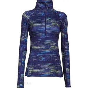 Under Armour Cold Gear 1/4 Zip Hoodie Long Sleeve Workout Top Fitted Blue XS